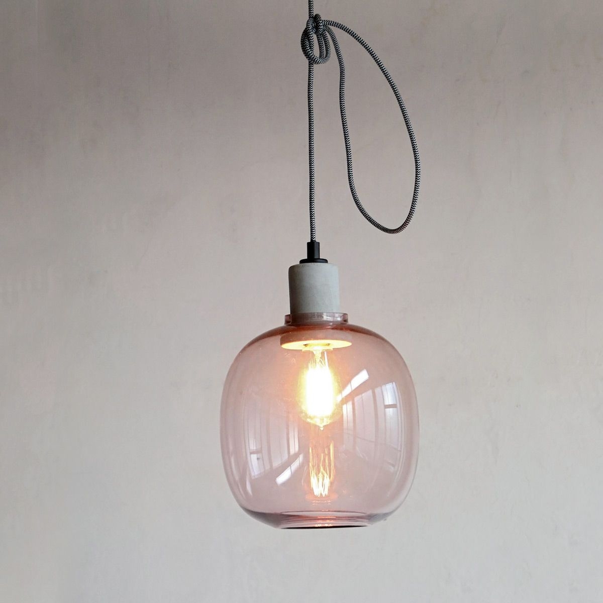 コンクリートソケット ガラスランプ ローズ