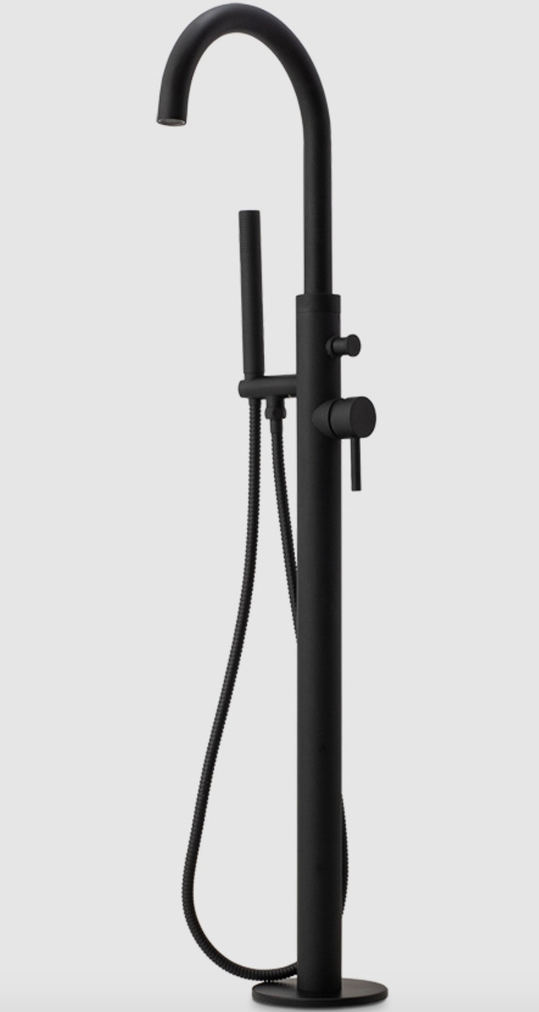 シングルレバー 床付 バスシャワー混合栓　TX-7330BK