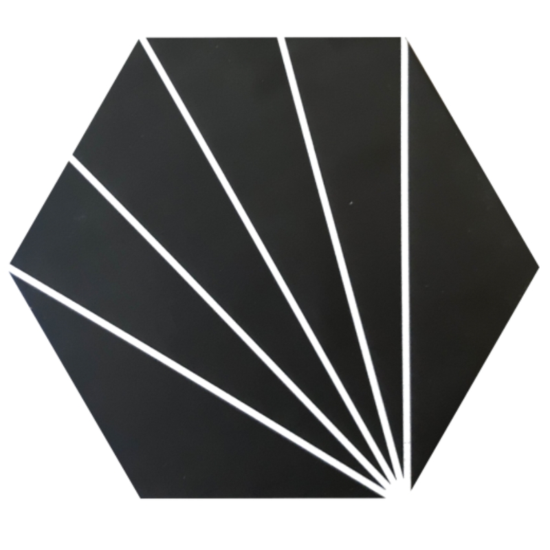 HEXAGON POTTERY TILE GHEXM 26096