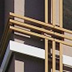 特注装飾　アルミ角ルーバーフッ素樹脂塗装（特注色）