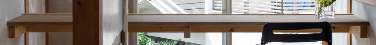 造作カウンターデスク　シナ積層合板t30 UC