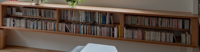 造作壁付収納棚 ラワンランバーコア ウレタン塗装