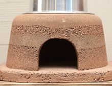 2合炊き版築かまど - アースカラー