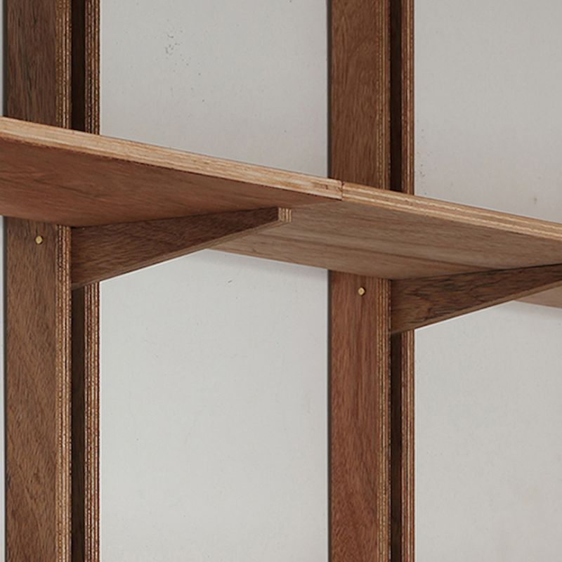 特注棚柱・棚受 ラワン積層合板 t=18mm クリアオイル塗装 真鍮丸棒 φ6mm ラッカークリア塗装