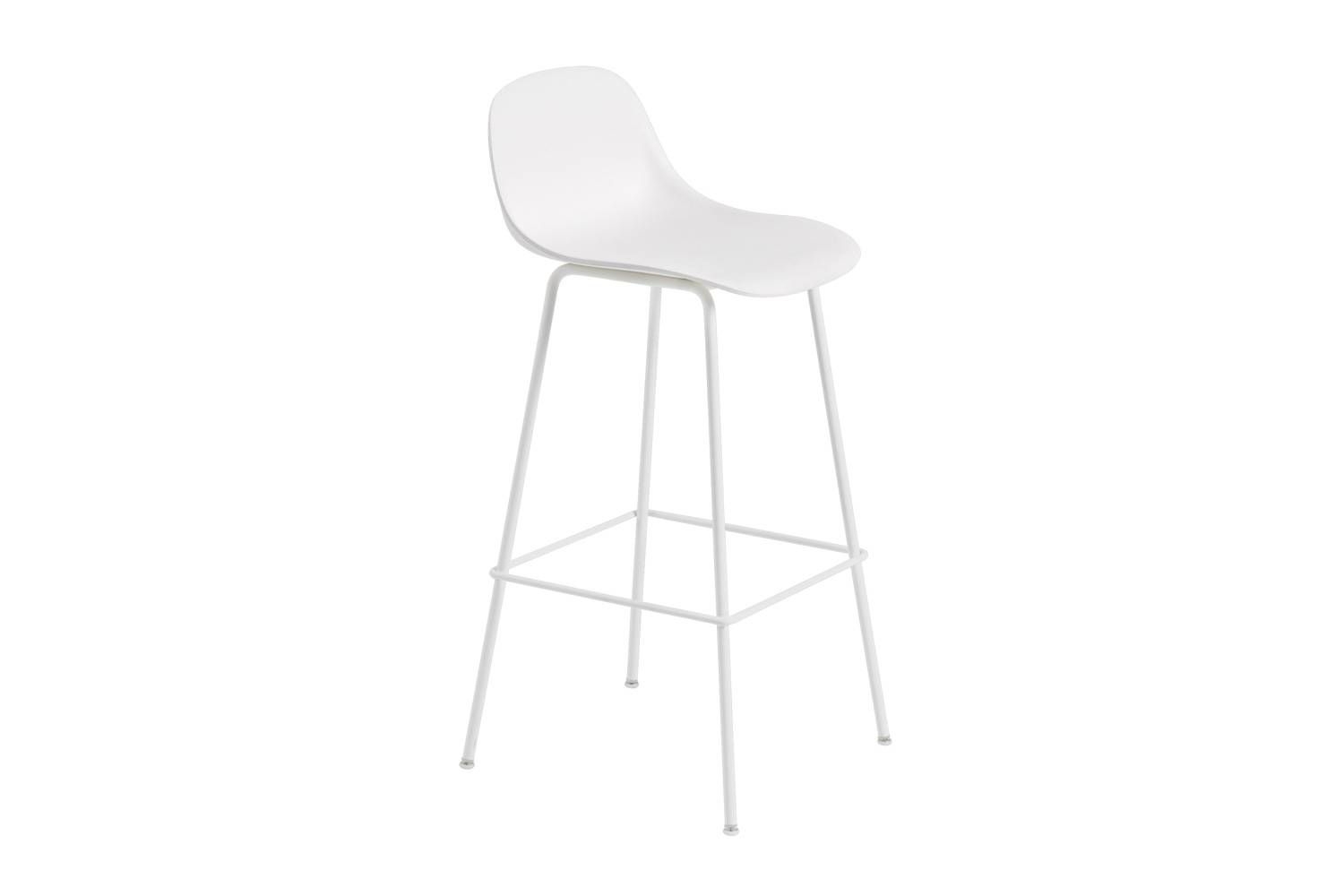FIBER BAR STOOL W. BACKREST / TUBE BASE