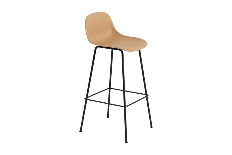 FIBER BAR STOOL W. BACKREST / TUBE BASE