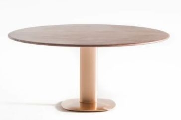 特注 The bronze oval pillar table