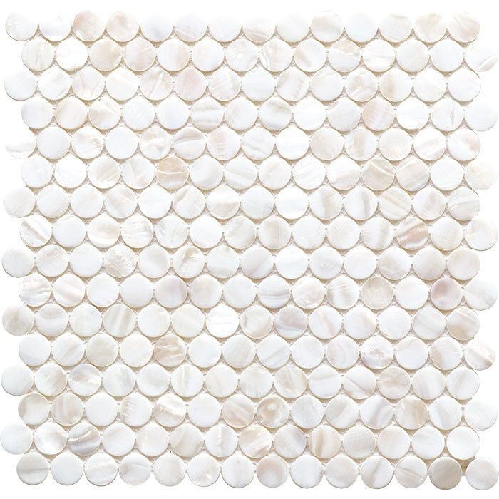 アド・シェルズ モザイク/AD Shells Mosaic - アド・シェルズ サークル ホワイト 目地あり