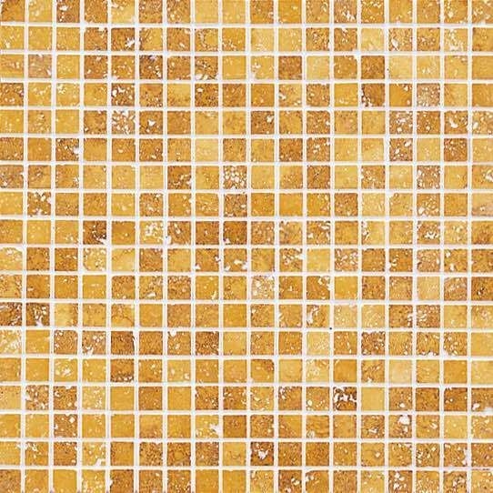 ルーチェ モザイク/Luce Mosaic - ルーチェモザイク イエロートラバーチン(15mm角)
