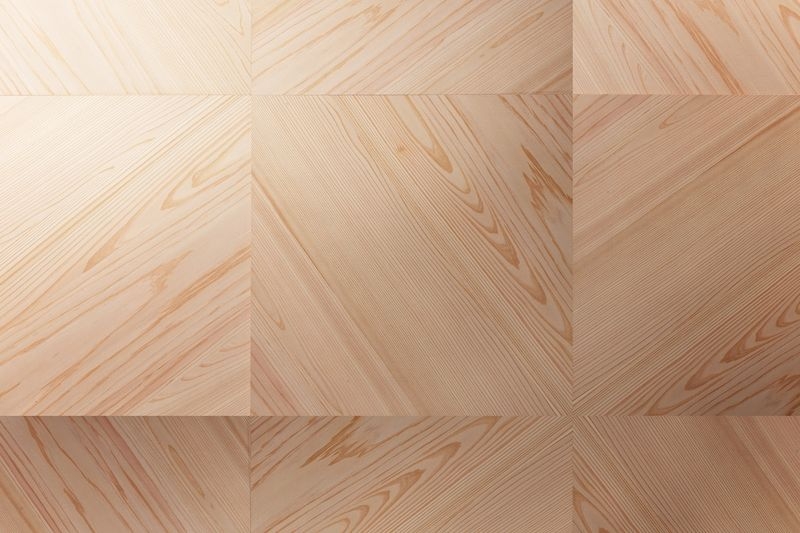 杉 パーケットへリンボーン/マットクリア塗装 - CEDAR PARQUET HERRINGBONE
合板仕様