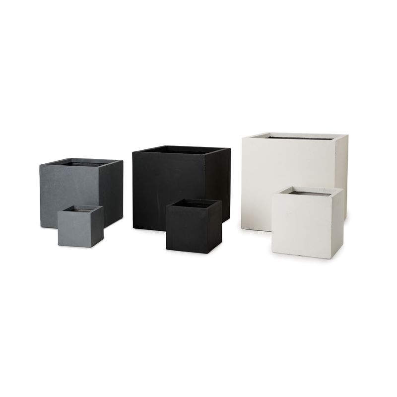 ファイバークレイ/ベータ キューブプランター - S 36 白