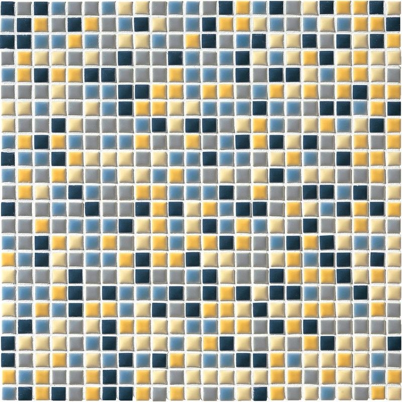 ART MOSAIC 10/アートモザイク施釉10角 - 10角 ミックス貼り（紙貼り）
