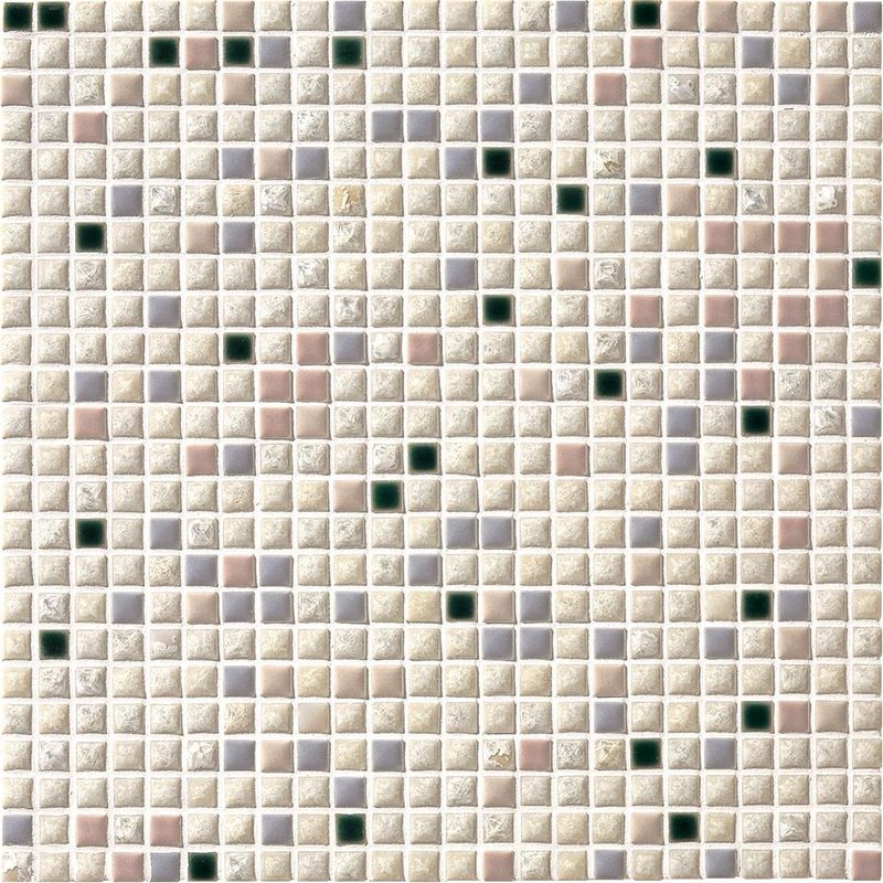 ART MOSAIC 10/アートモザイク施釉10角 - 10角 ミックス貼り（紙貼り）