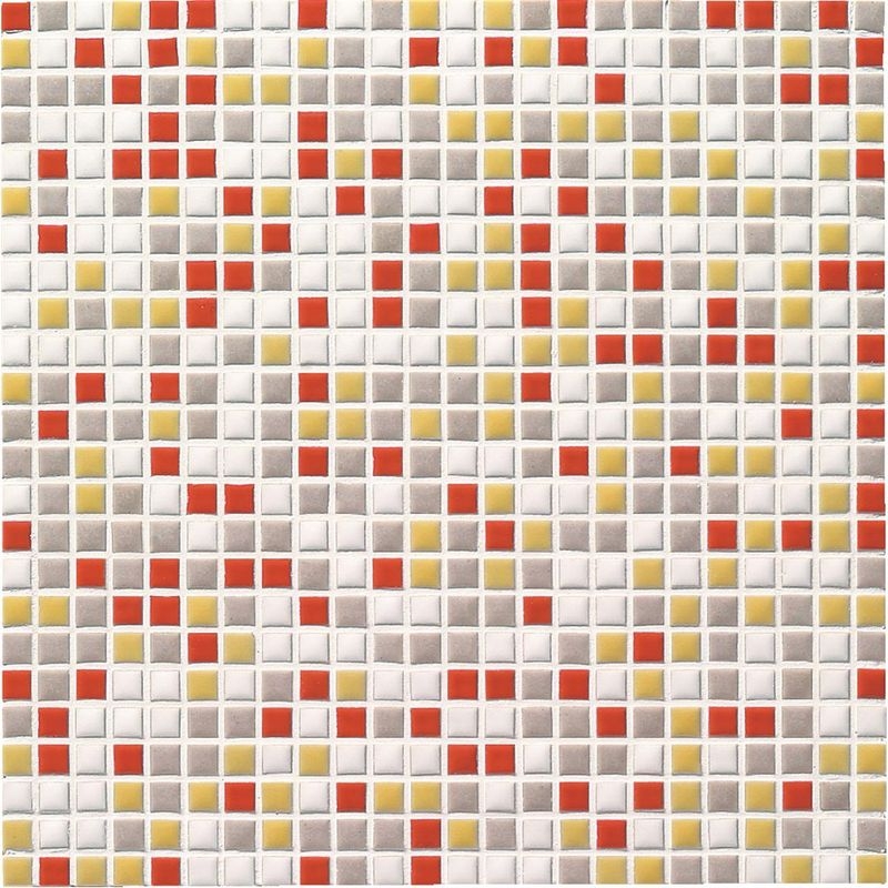 ART MOSAIC 10/アートモザイク施釉10角 - 10角 ミックス貼り（紙貼り）