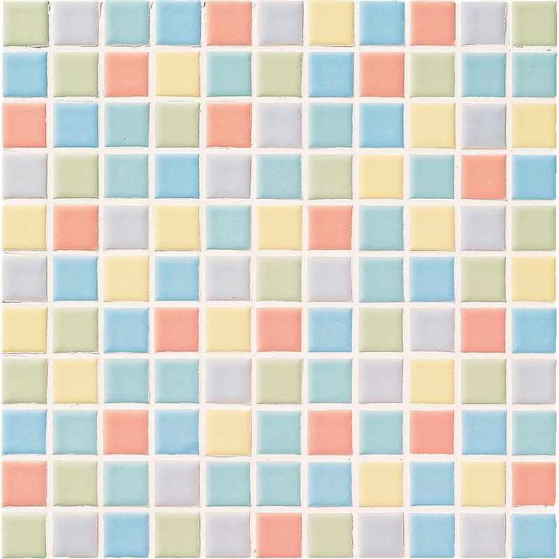 ART MOSAIC 25/アートモザイク施釉25角 - 25角 ミックス貼り（紙貼り）