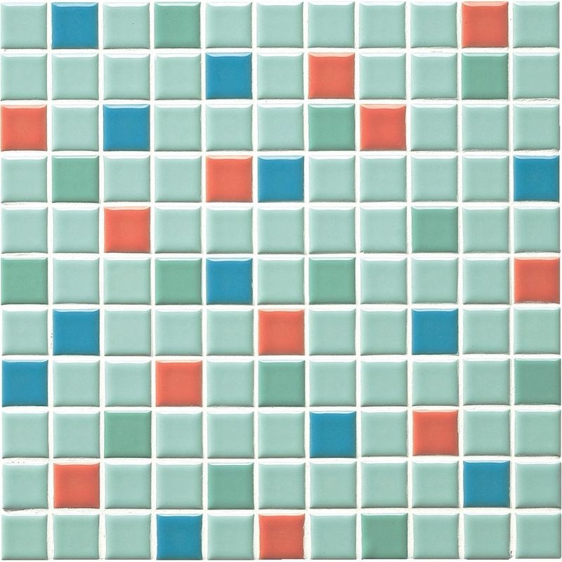 ART MOSAIC 25/アートモザイク施釉25角 - 25角 ミックス貼り（紙貼り）