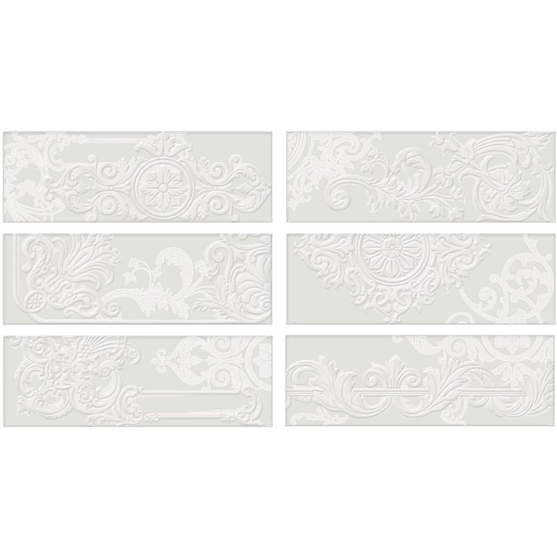 MAIOLICA MODERNA/マヨリカ モデルナ - 300×100角 レリーフ（柄6種ランダムミックス）