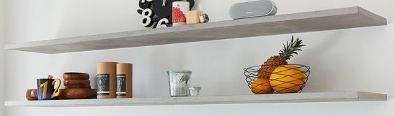 造作壁面棚 モールテックス仕上げ