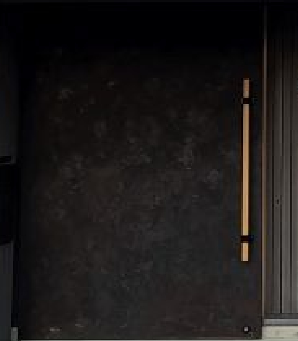 特注建具 扉：オキシデコールラスト黒錆塗装 取手：栗34六角 金物：St. 加工 黒艶消し焼付塗装