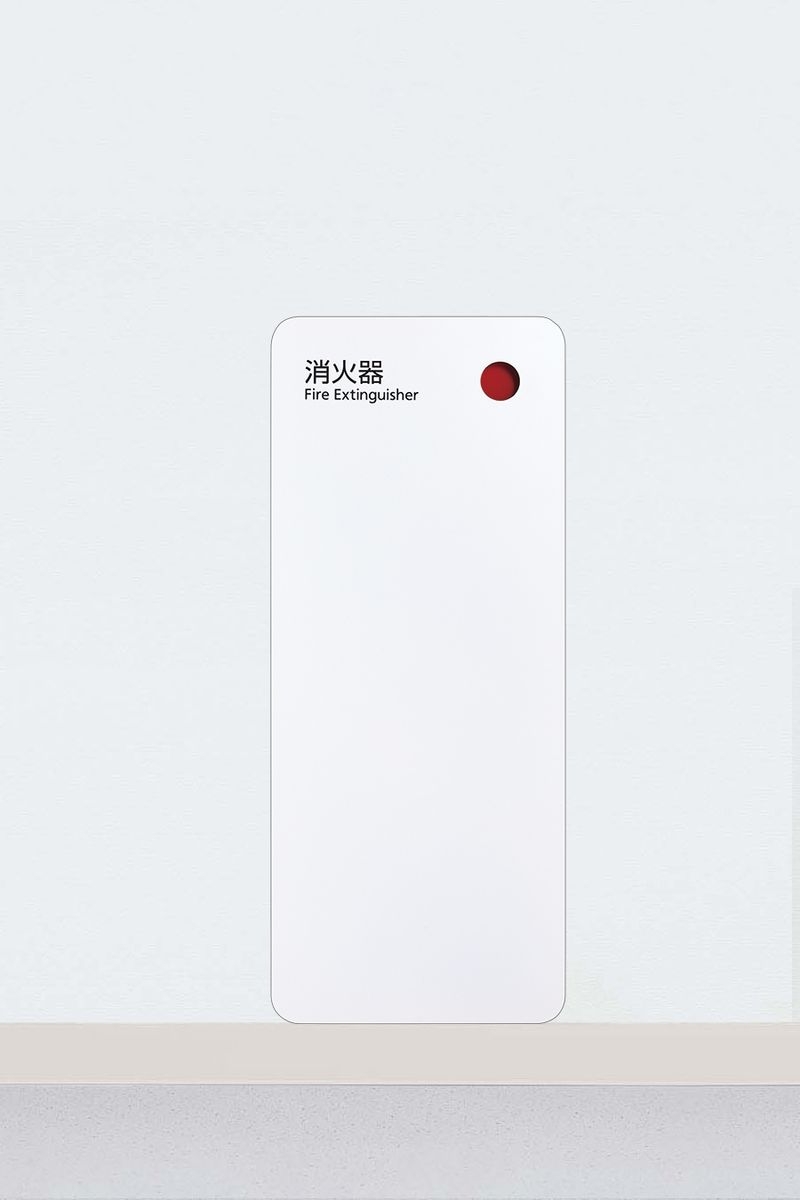 UFB-1F-2220-PWH/消火器ケース（全埋込・扉付）