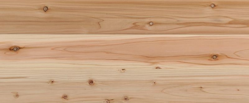 柳杉 15×120 節有 源平 - 無塗装