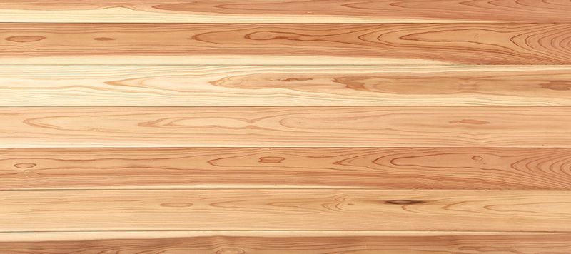 スギ 無垢パネリング 赤味がち 130mm巾 国産材/無節 Arbor針葉樹白木用オイルワックス - 無節 長さ1900mm