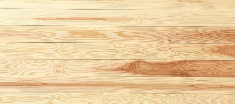 スギ 無垢パネリング 白味がち 130mm巾 国産材/無節 Arbor針葉樹白木用オイルワックス - 上小節 長さ3900mm