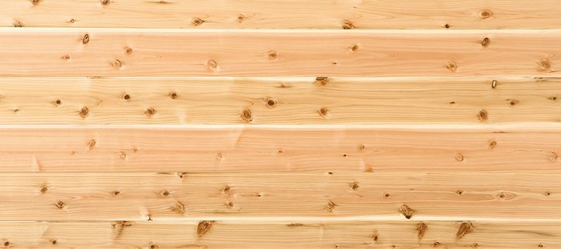 天竜スギ 無垢パネリング 赤白 135mm巾 国産材 FSC(R)認証/Arbor針葉樹白木用オイルワックス - 節