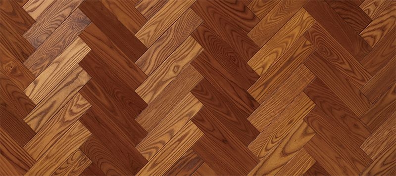 アッシュ ヘリンボーン 無垢フローリング 75mm巾 熱処理/プライム Arbor植物オイル - 直張り対応