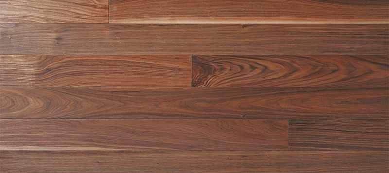 ウォールナット 床暖房対応 挽板フローリング 定尺 130mm巾 12mm厚/セレクト - Arborインビジブルコート 定尺