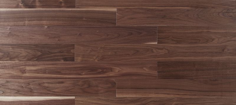 ウォールナット 床暖房対応 挽板フローリング ネステッド 130mm巾 12mm厚/セレクト - Arborインビジブルコート ネステッド