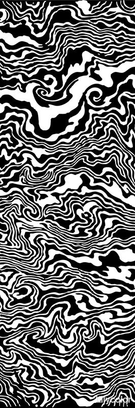 伊勢型紙の壁紙/墨流し