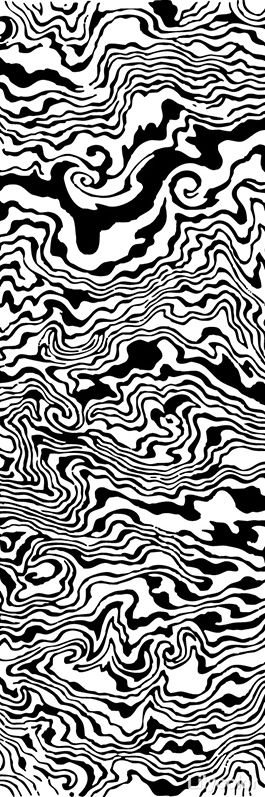 伊勢型紙の壁紙/墨流し