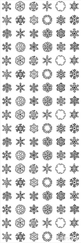 伊勢型紙の壁紙/雪華文様