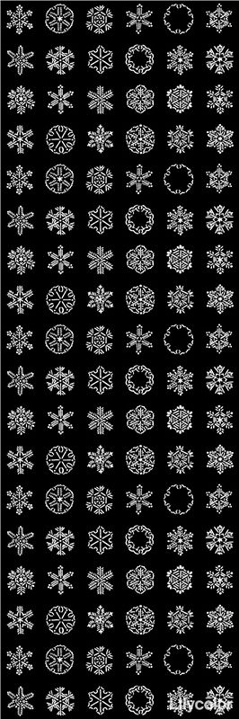 伊勢型紙の壁紙/雪華文様