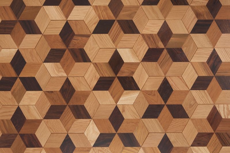 WOOD MOSAIC BOARD/ウッドモザイクボード - hexa- cube-mix
