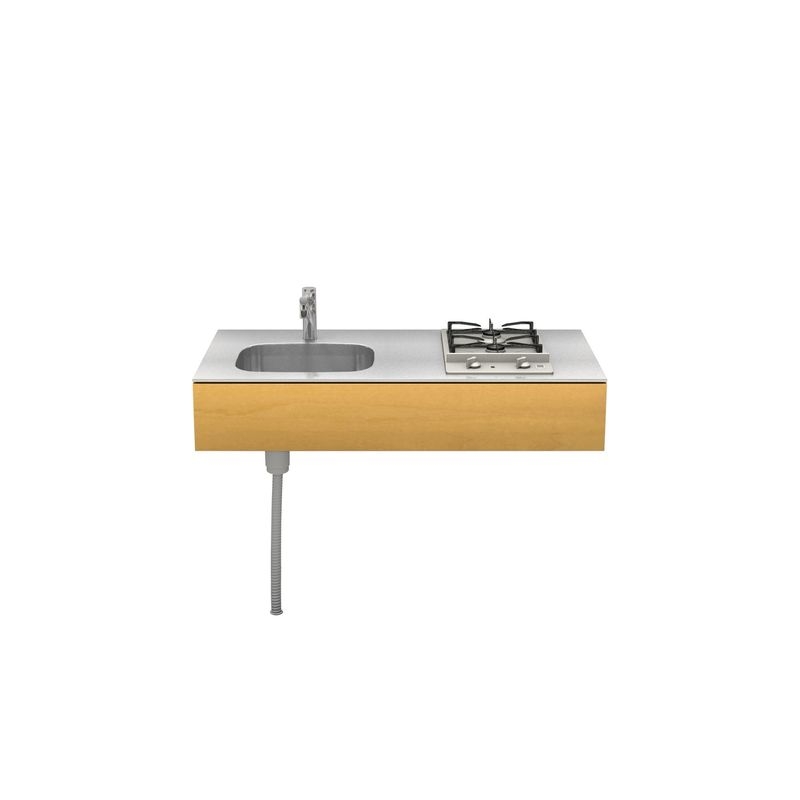 造作システムキッチン 天板：ステンレス t=3.0mm バイブレーション