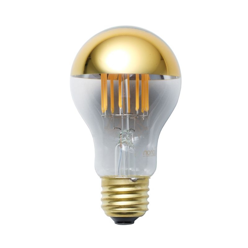 ミラーLED電球 φ60(E26)45W相当 ゴールド 2700K電球色