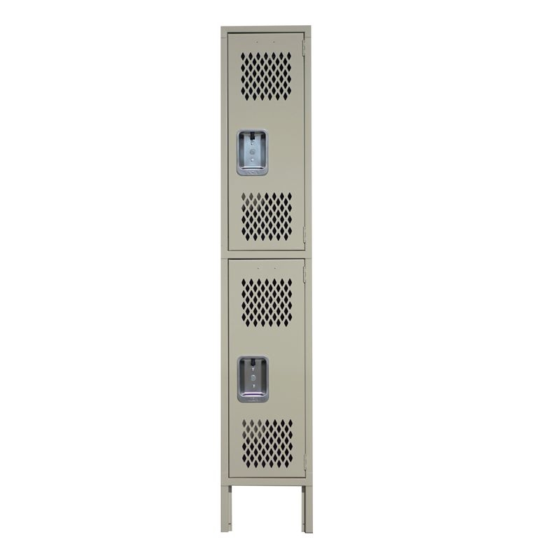 LYON 18inch, 2-TIER LOCKER (DIACUT) - Putty white