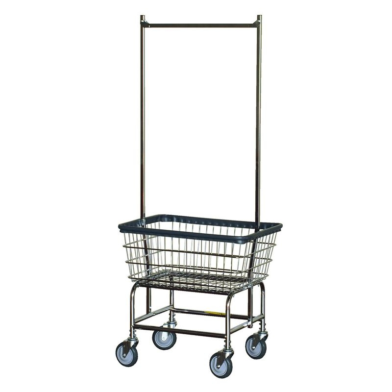 R&B LAUNDRY CART DOUBLE POLE, Chrome - R&B  LAUNDRY CART DOUBLE POLE, Chrome