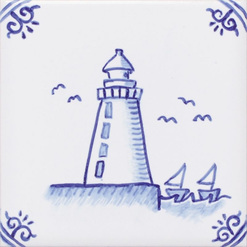Hand Painting Tile - 100角平