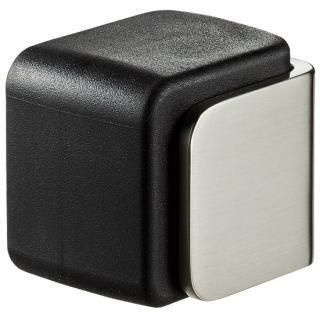 ドアストッパー掛金無 AC-875 - サテンニッケル+緩衝材ブラック