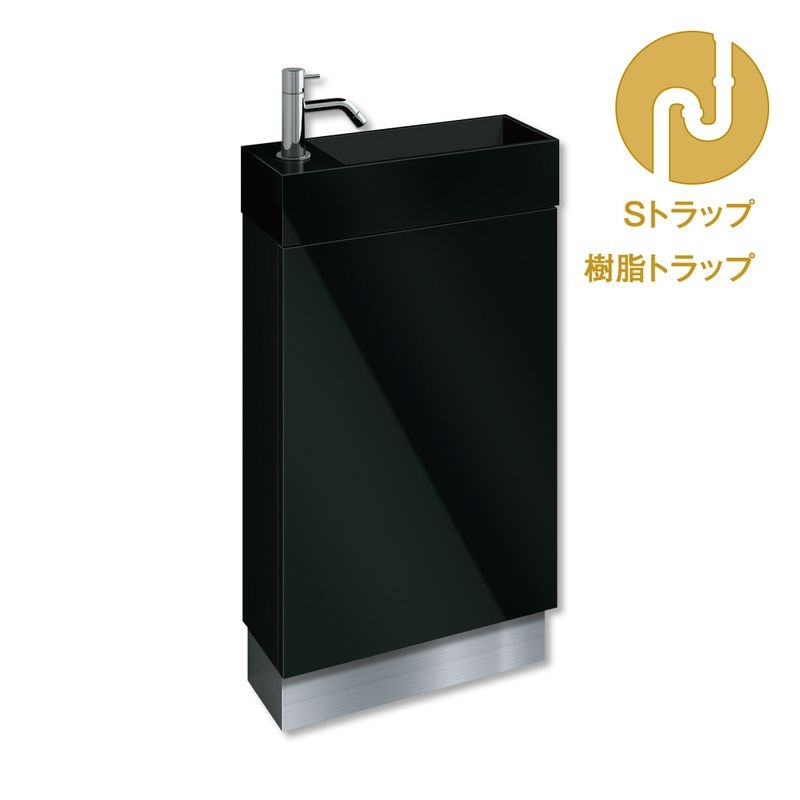 レプト手洗台 - 水栓シルバー 樹脂Sトラップセット