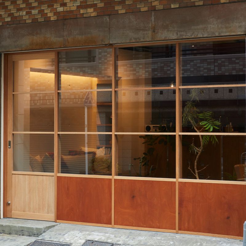 特注建具 ラワン無垢材 クリア塗装
