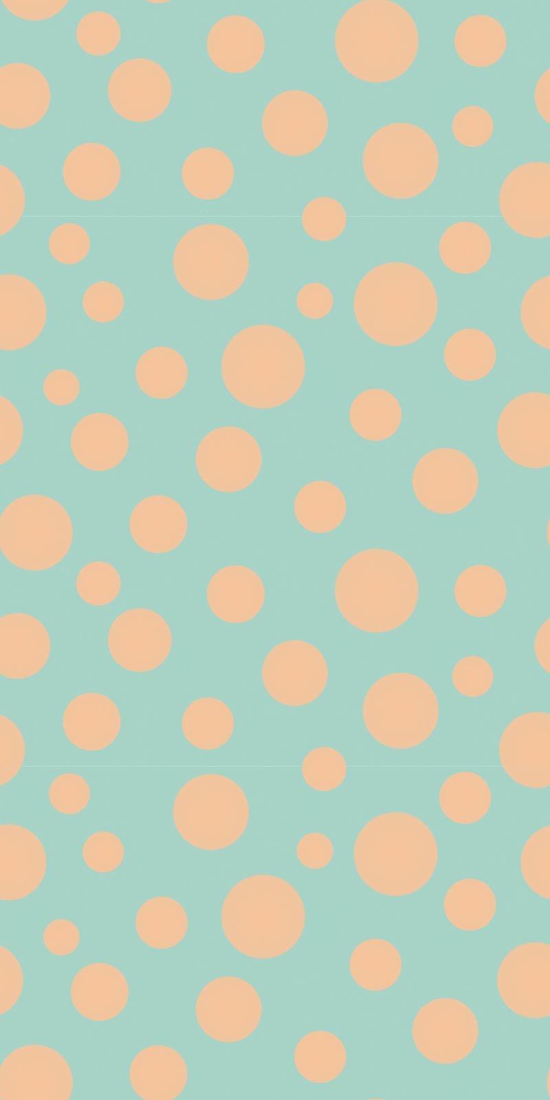ドット/BUBBLE DOT - TEAL PEACH