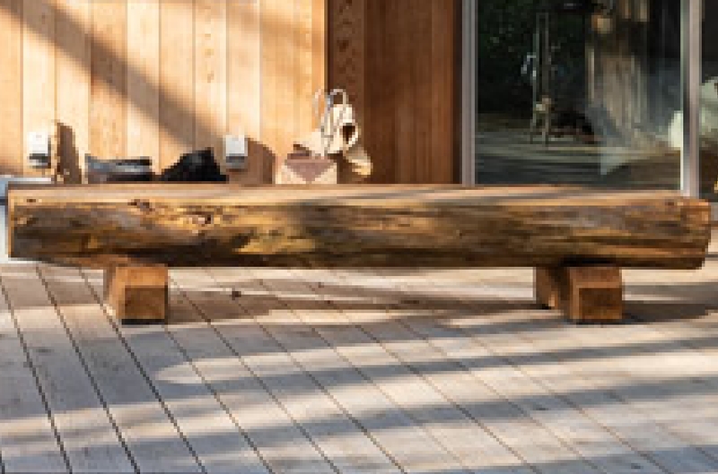 特注ベンチ レッドシダー t=80mm