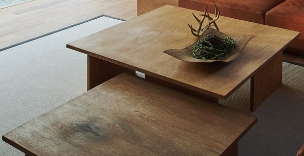 造作ローテーブル ラワン合板 オスモ塗装