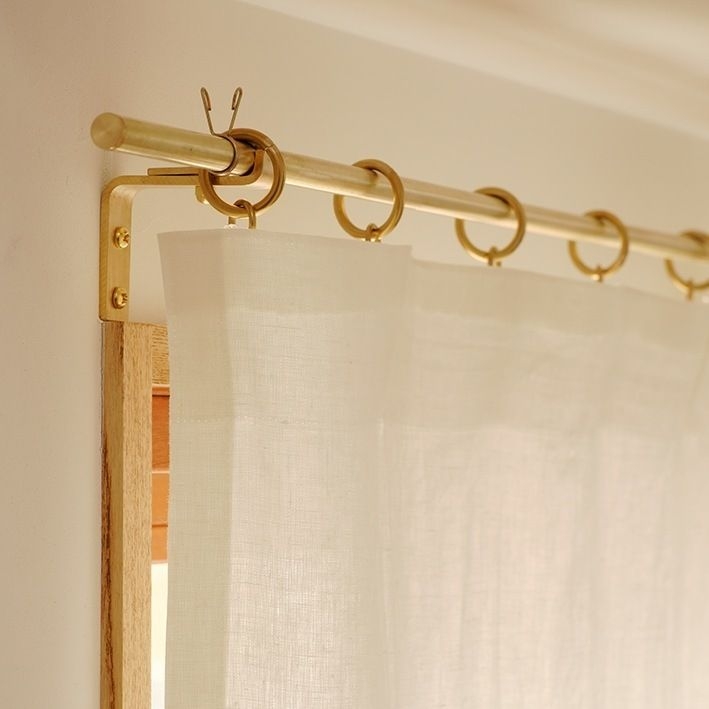 真鍮　カーテンレール　シングル/14φセット　リング - 1010~1400mm