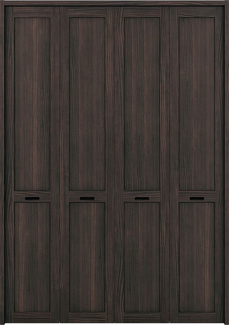 収納用建具ピノアース | クローゼットドア | N-VPミラー無し - ディープブラウン色