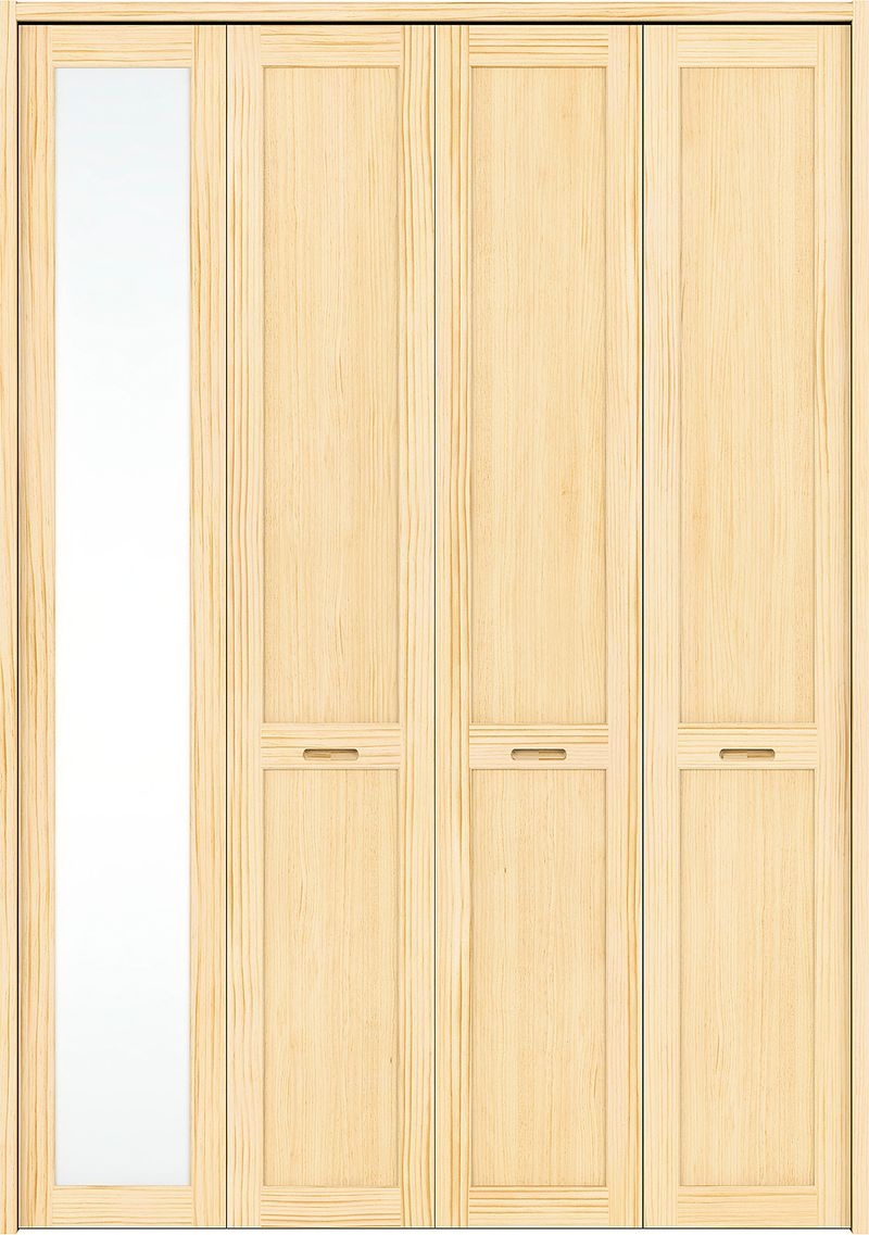収納用建具ピノアース | クローゼットドア | N-VPミラー付き - ナチュラル色